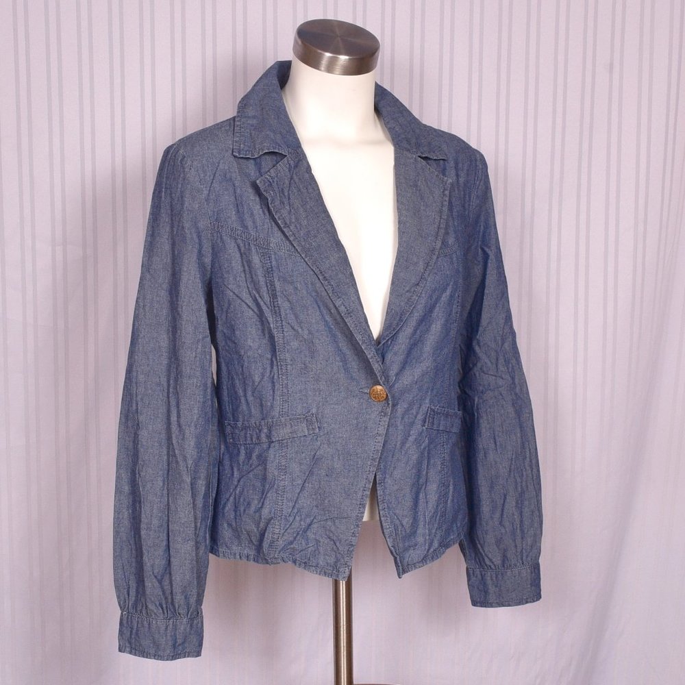 AMX Blue Light Weight Blazer 100% cotton Size Medium